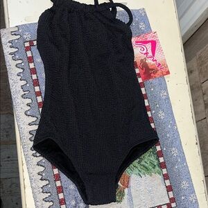 NWT Kanu surf Black Textured Swimsuit